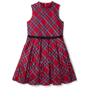 Pretty Plaid Christmas Dress for Girls K2