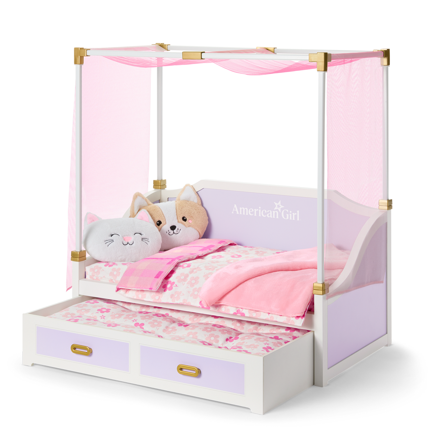 All Set for Sleepovers Canopy Bed for 18-inch Dolls W9
