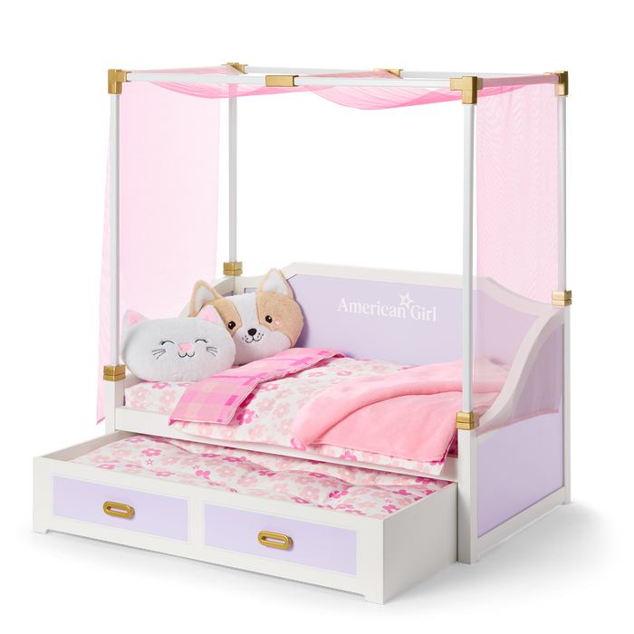 All Set for Sleepovers Canopy Bed for 18-inch Dolls W9