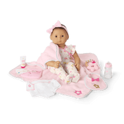 Bitty Baby® Doll #4 with black hair Care & Play Set X4
