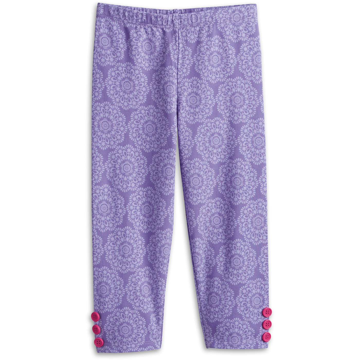 Playful Floral Leggings for Little Girls T6