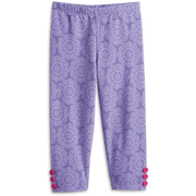 Playful Floral Leggings for Little Girls T6