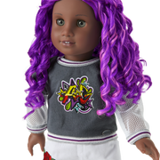 Truly Me™ 18-inch Doll #91 with curly purple hair L0