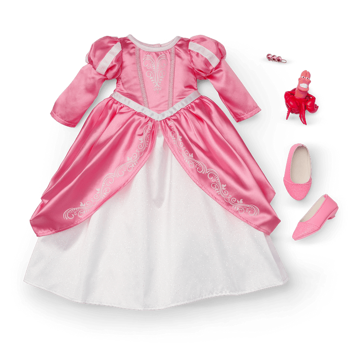 American Girl® Disney Princess Ariel Castle Ball Gown, Sebastian & Accessories for 18-inch Dolls N6