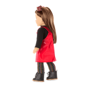 Nicki’s™ Red Vinyl Jumper Outfit for 18-inch Dolls (Historical Characters) R7