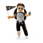 American Girl® x NFL New Orleans Saints Fan Outfit & Accessories for 18-inch Dolls J1
