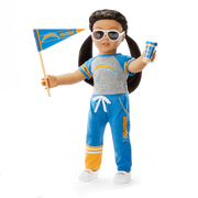 American Girl® x NFL Los Angeles Chargers Fan Outfit & Accessories for 18-inch Dolls W0