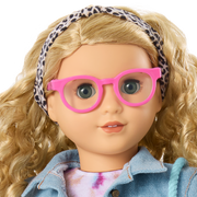 Petal-Pink Glasses for 18-inch Dolls M1