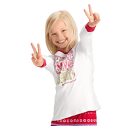 Peace, Love & Joy PJ Top for Girls T0