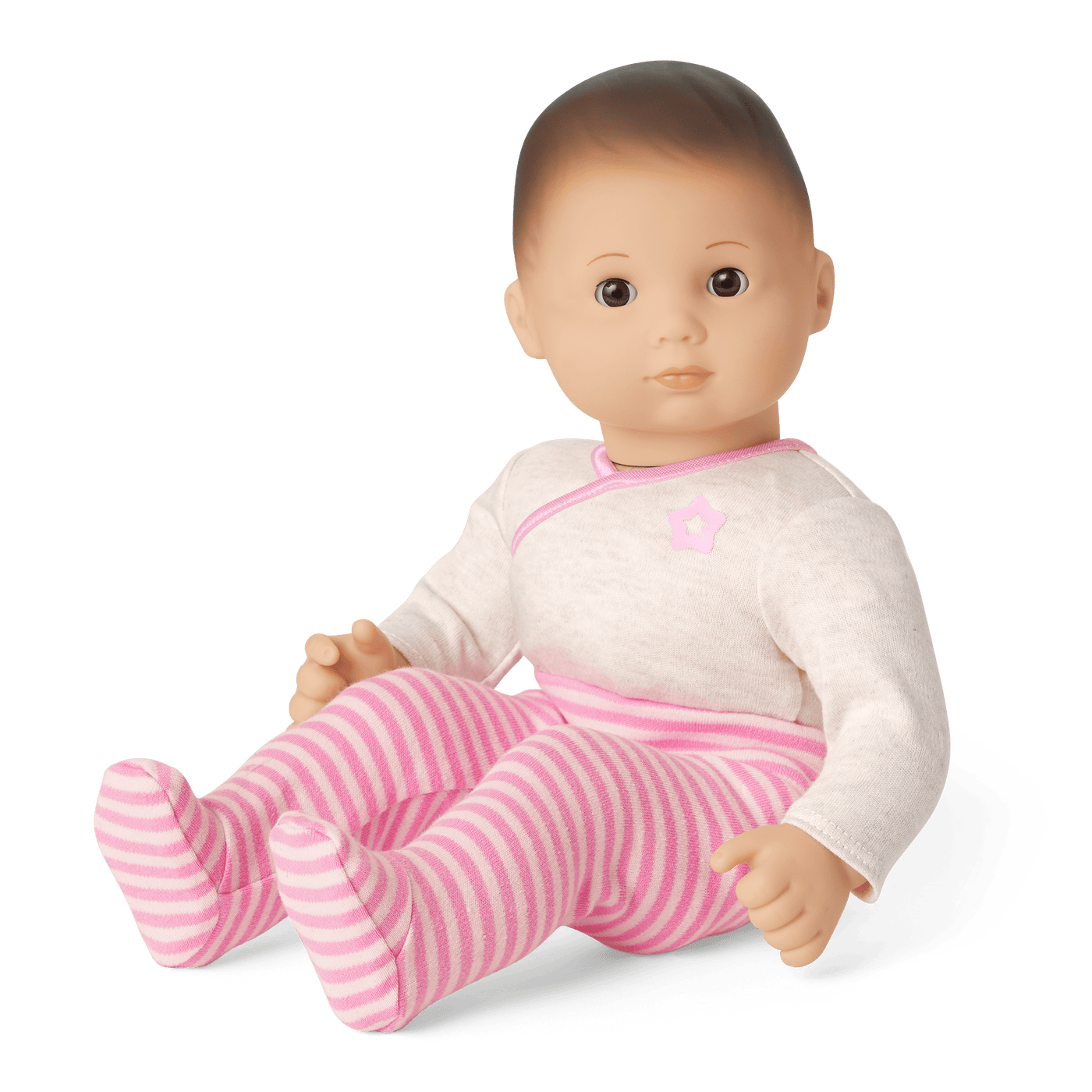 Bitty Baby® Doll #2 with brown hair in Pretty Pink J1