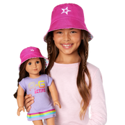 AG™ Star Bucket Hat Set for Girls & Dolls M4