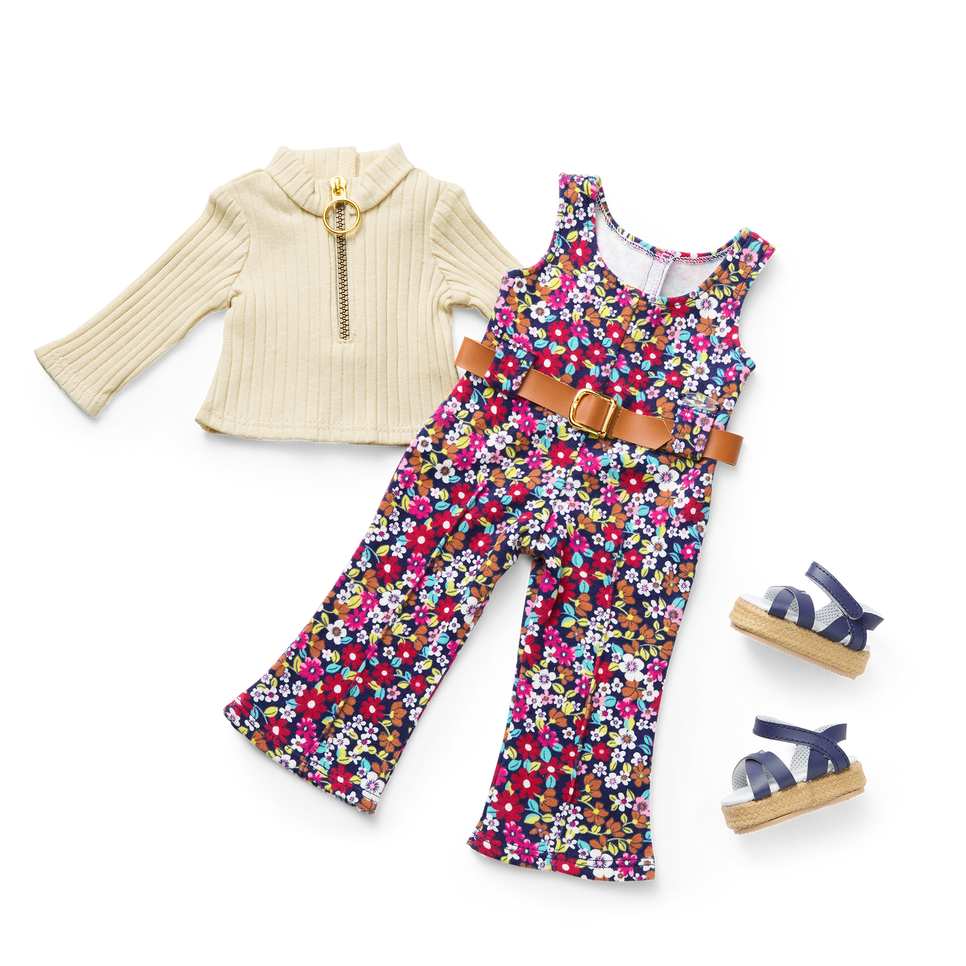 Julie’s™ Floral Jumpsuit for 18-inch Dolls (Historical Characters) Z9