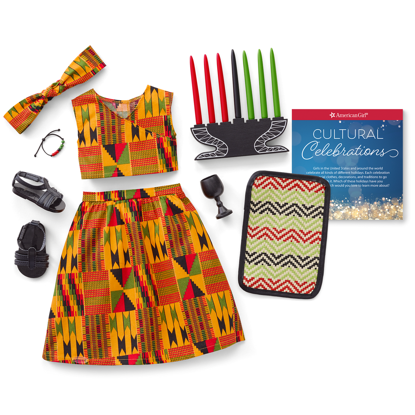 Kwanzaa Celebration Outfit for 18-inch Dolls T8