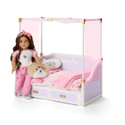 All Set for Sleepovers Canopy Bed for 18-inch Dolls W9