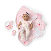 Bitty Baby® Doll #5 with brown hair Care & Play Set C2
