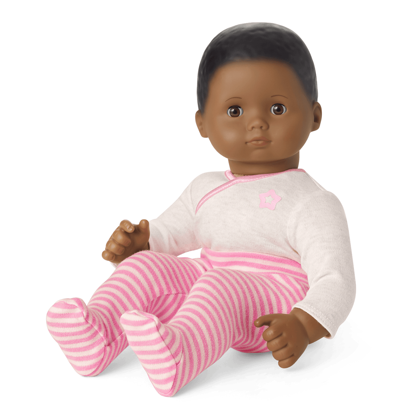 Bitty Baby® Doll #1 with black hair in Pretty Pink B3
