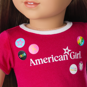 Matching AG™ Grin Pins Ringer Tee Set for Girls & 18-inch Dolls F4